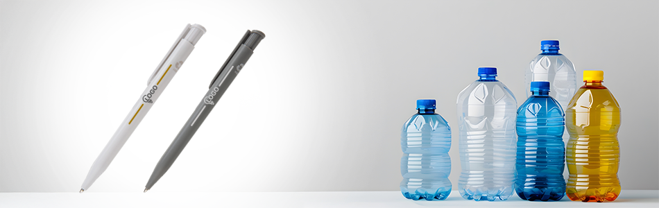 Bolígrafos de materiales reciclados