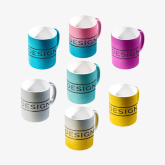 Tazas con purpurina