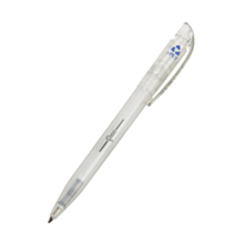 Bolígrafos PET reciclados, en color transparente, diseño elegante; ideales para tu publicidad eco-amigable y de calidad.