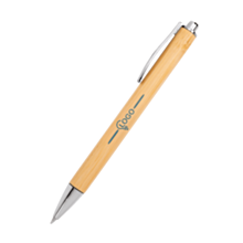 Bolígrafos de bambú: diseño elegante, tonos madera y detalles metálicos. Ideales para una opción promocional ecológica y personalizable